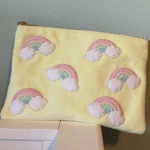 Stoney Clover Lane Yellow Embroidered Terry Pouch